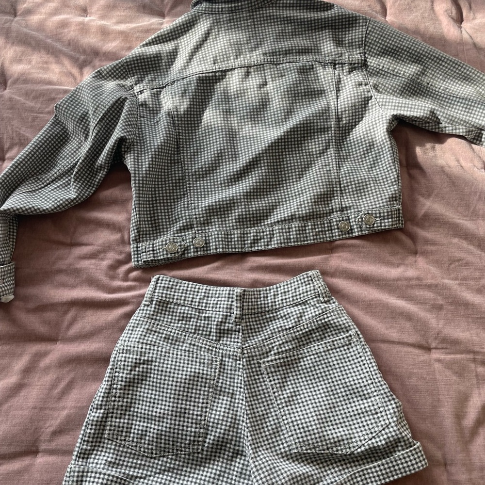 Zara Checkered Jacket and Shorts Set - Picture 8 of 9
